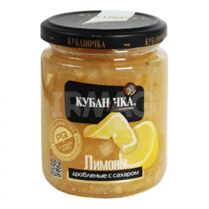 Лимоны дробленые с сахаром "Кубаночка"с/б, 270гр (12)