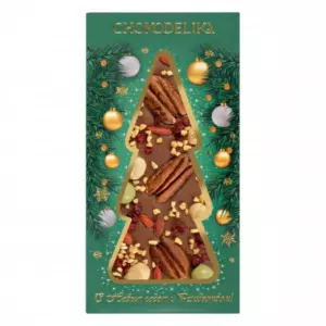 Шоколад молочный с украшением "ПЕКАН, вишня, фундук" 100 гр ((