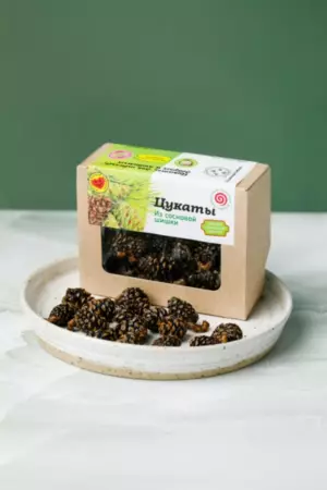 Цукаты Сосновая шишка / коробка / 100 гр / Солнечная Сибирь