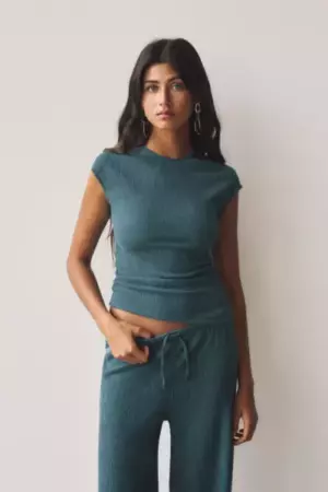 Crêpe-top, pullandbear Wasserblau