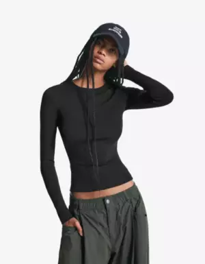 Langarmshirt Schwarz