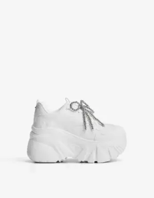 XL-Plateausneaker Weiss