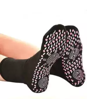 Турмалиновые носки согревающие, массажные черные (р.35-44)