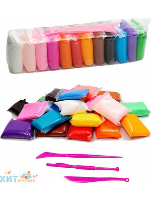 Воздушный пластилин Зефирка 12 шт в уп. 28388 / 6345-41 / 6601, 28388/6345-41