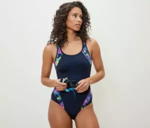 Sport-Badeanzug, dunkelblau