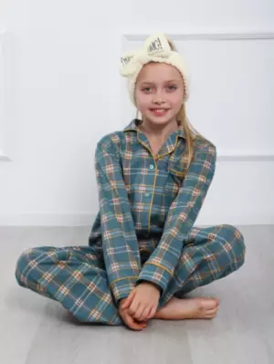 ПЖ047 Пижама "Модная" 2 (зеленый, желтый)