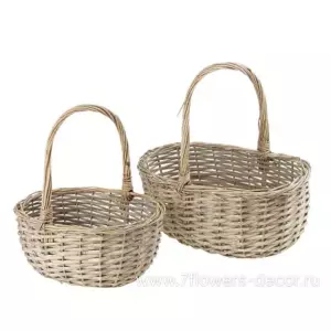 Корзина плетеная (ива), 35x29xH16/36 см, 28x22xH13/30 см, набор (2 шт)