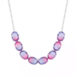 Halskette Symbiosi mit großen Steinen in 2 Farbtönen Rosa und Lila