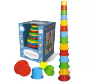 Пирамида Занимательная (пластик, от 1 года) 01512, (Стеллар)