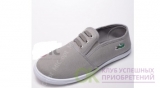 07-4 Слипоны в стиле Lacoste - серый+ S