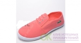 07-5 Слипоны в стиле Lacoste - розовый+