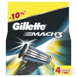 Сменные кассеты Gillette Mach 3, 4 шт.