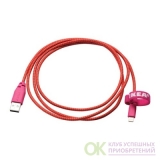 ЛИЛЛЬХУЛЬТ, Кабель lightning-USB, розовый 