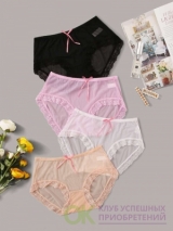 4pack Lace Trim Sheer Panty Set SKU: swpanty03191111202